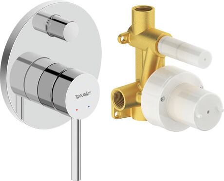 Circle - Single lever bathtub mixer for concealed installation