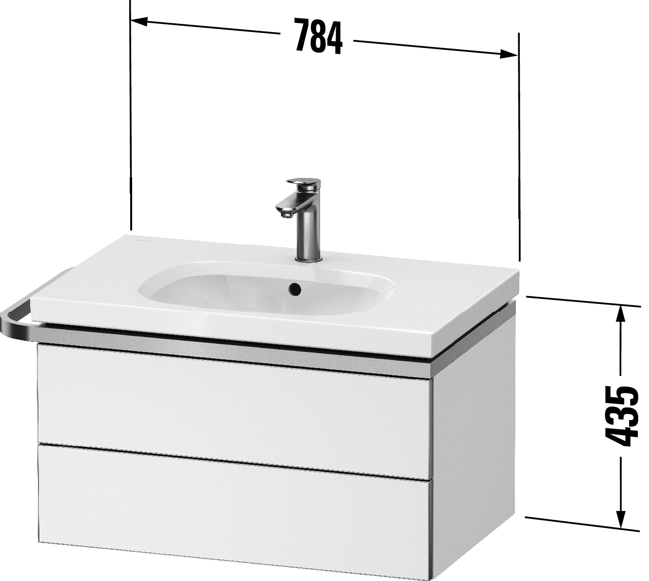 Vanity unit wall-mounted, AU4562