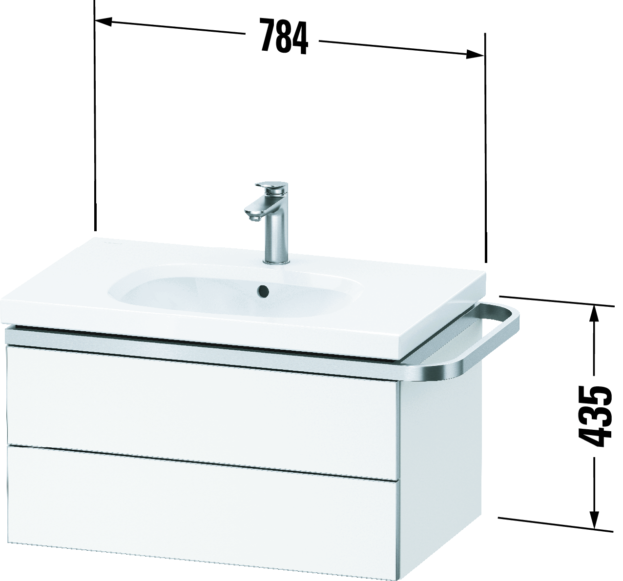 Vanity unit wall-mounted, AU4563