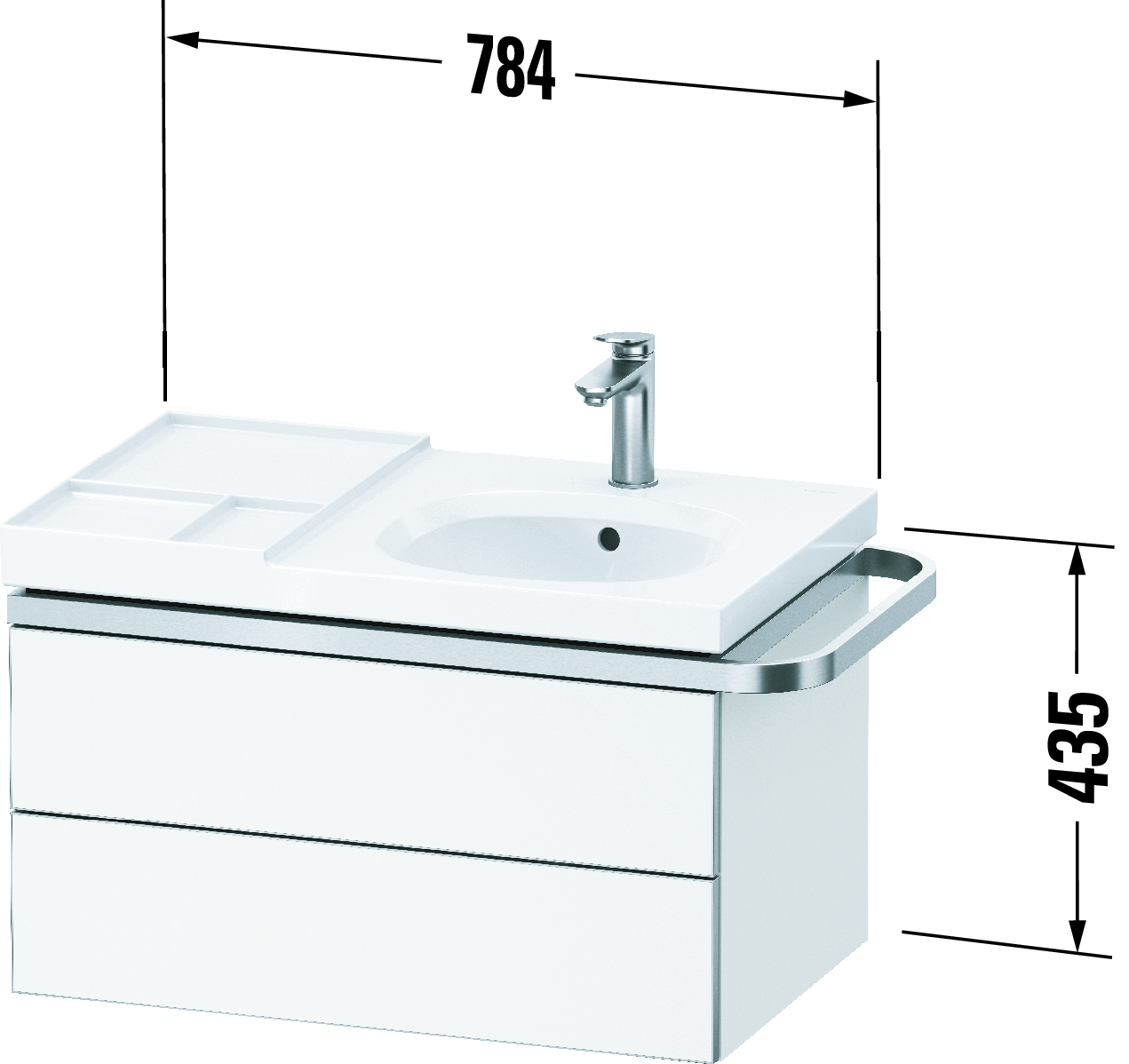 Vanity unit wall-mounted, AU4565