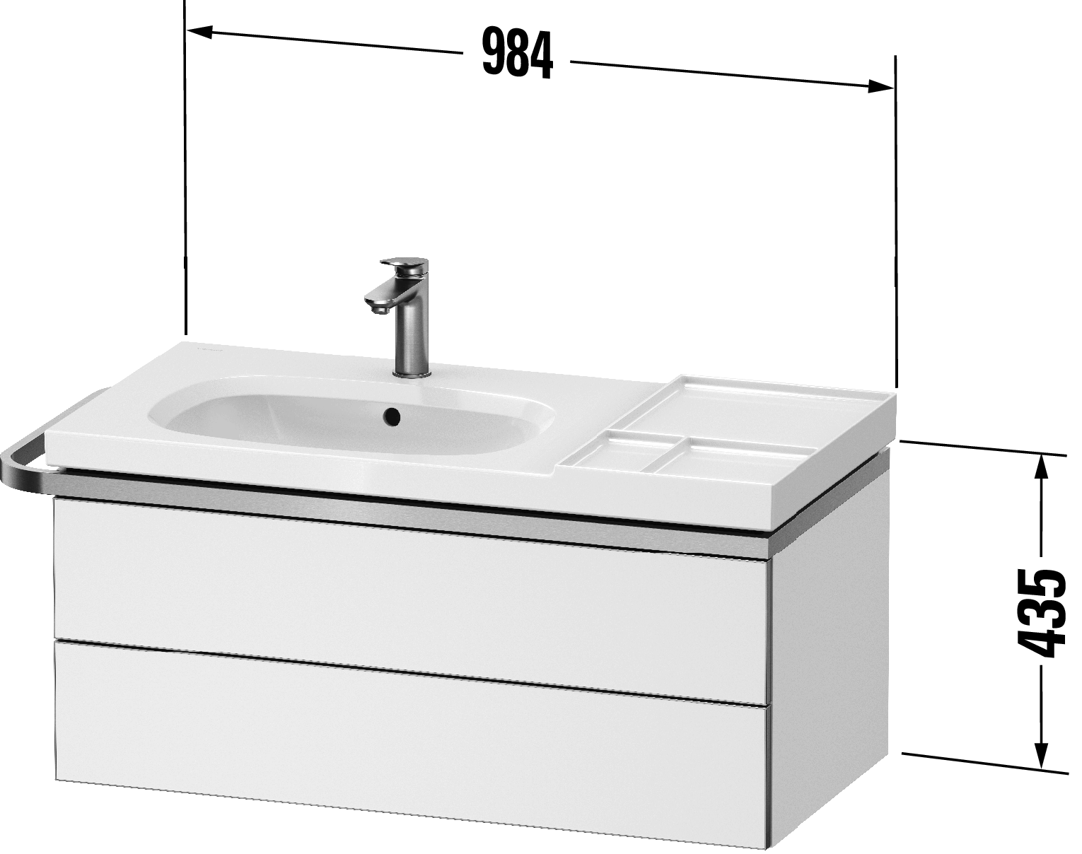 Vanity unit wall-mounted, AU4566