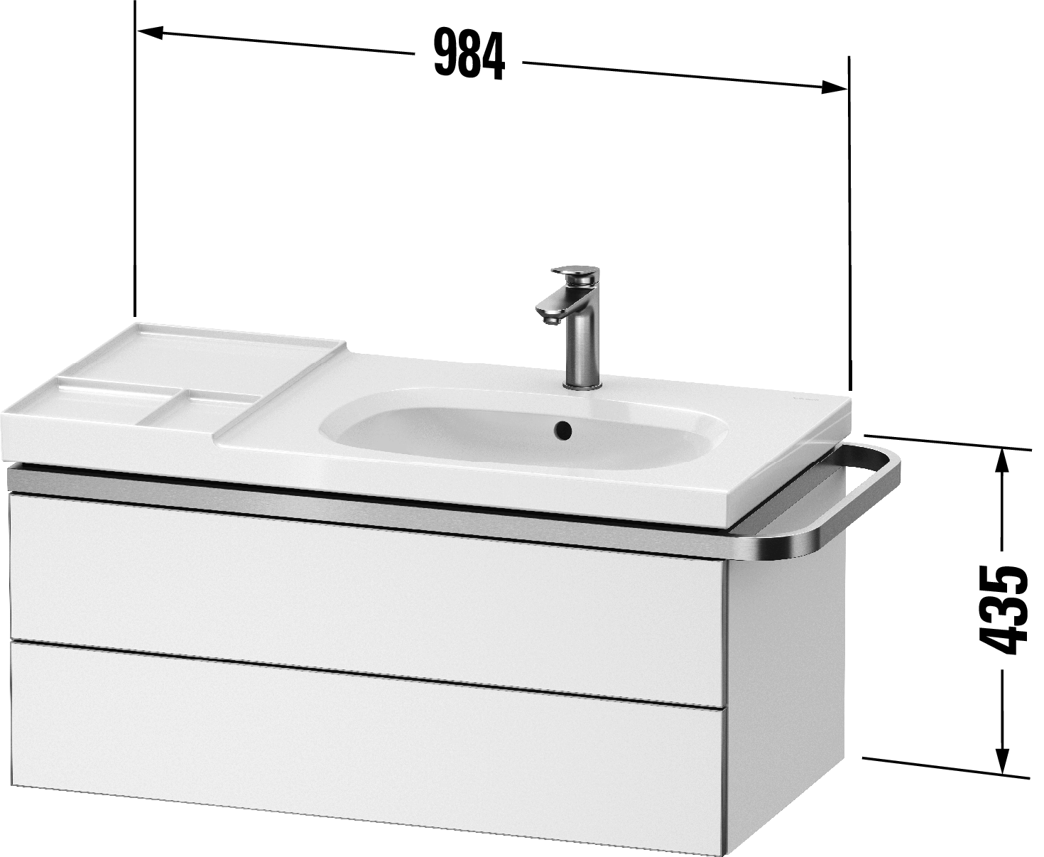 Vanity unit wall-mounted, AU4567