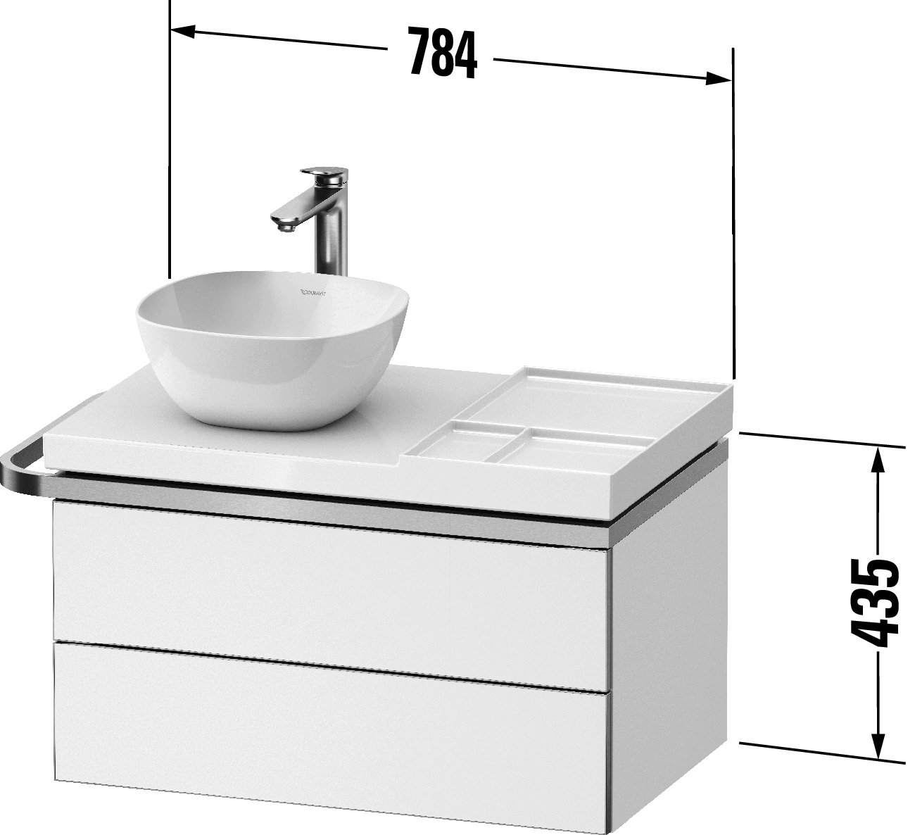 Vanity unit wall-mounted, AU4568