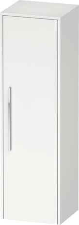 Semi-tall cabinet, DC1338R10180000 Hinge position: Right, White Matt, Decor, Handle Chrome