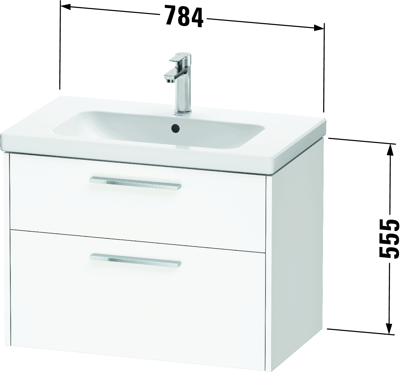Vanity unit wall-mounted, DC4672