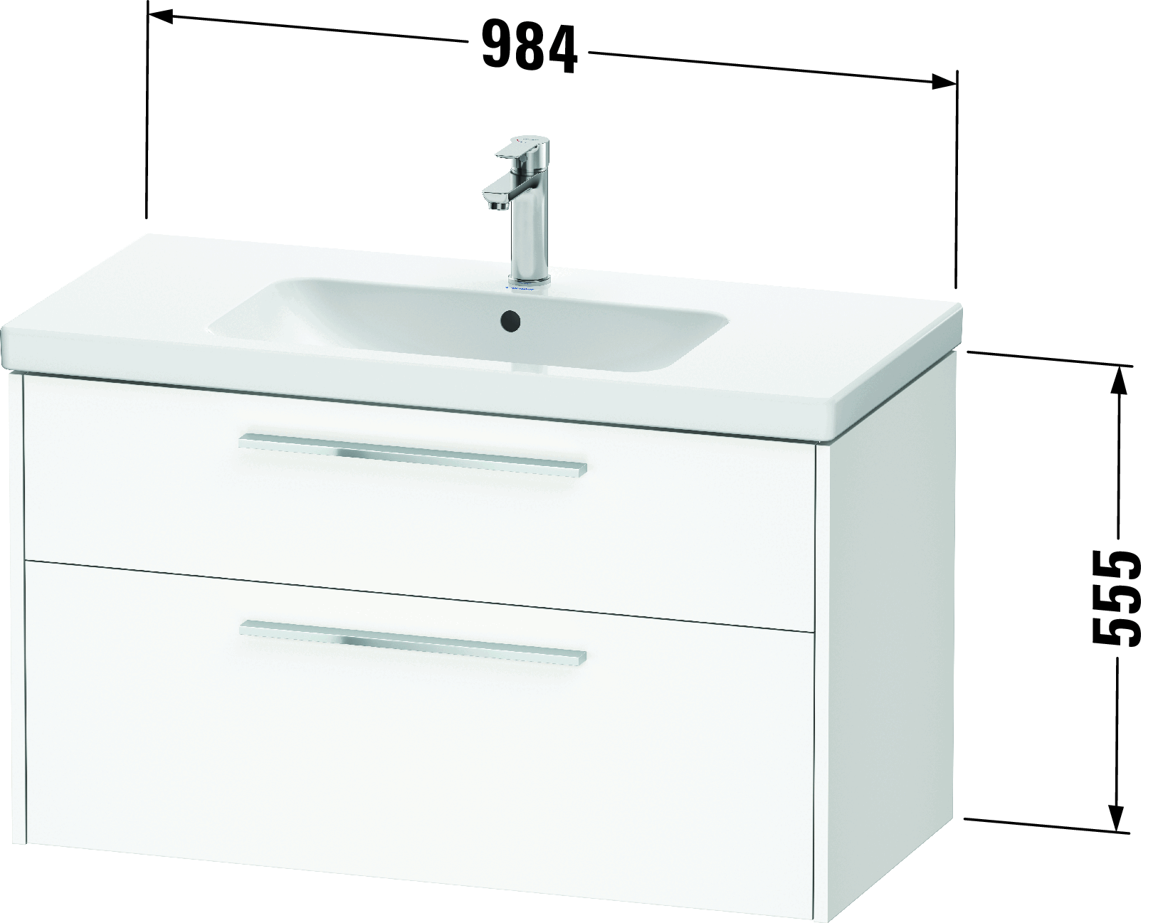 Vanity unit wall-mounted, DC4673