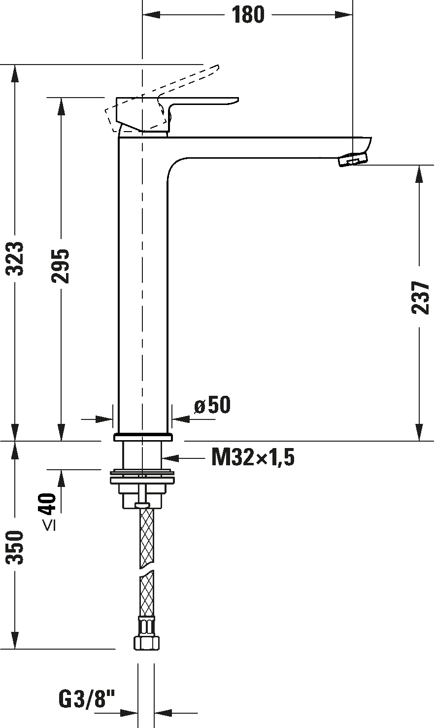 Single lever basin mixer XL FreshStart und MinusFlow, DC1043002