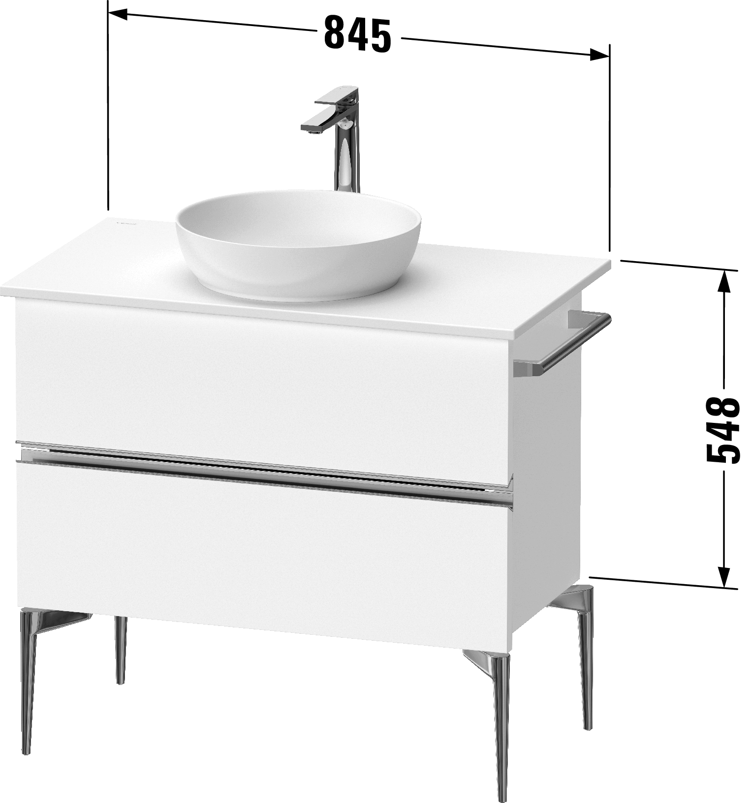 Console vanity unit floorstanding, SV4658
