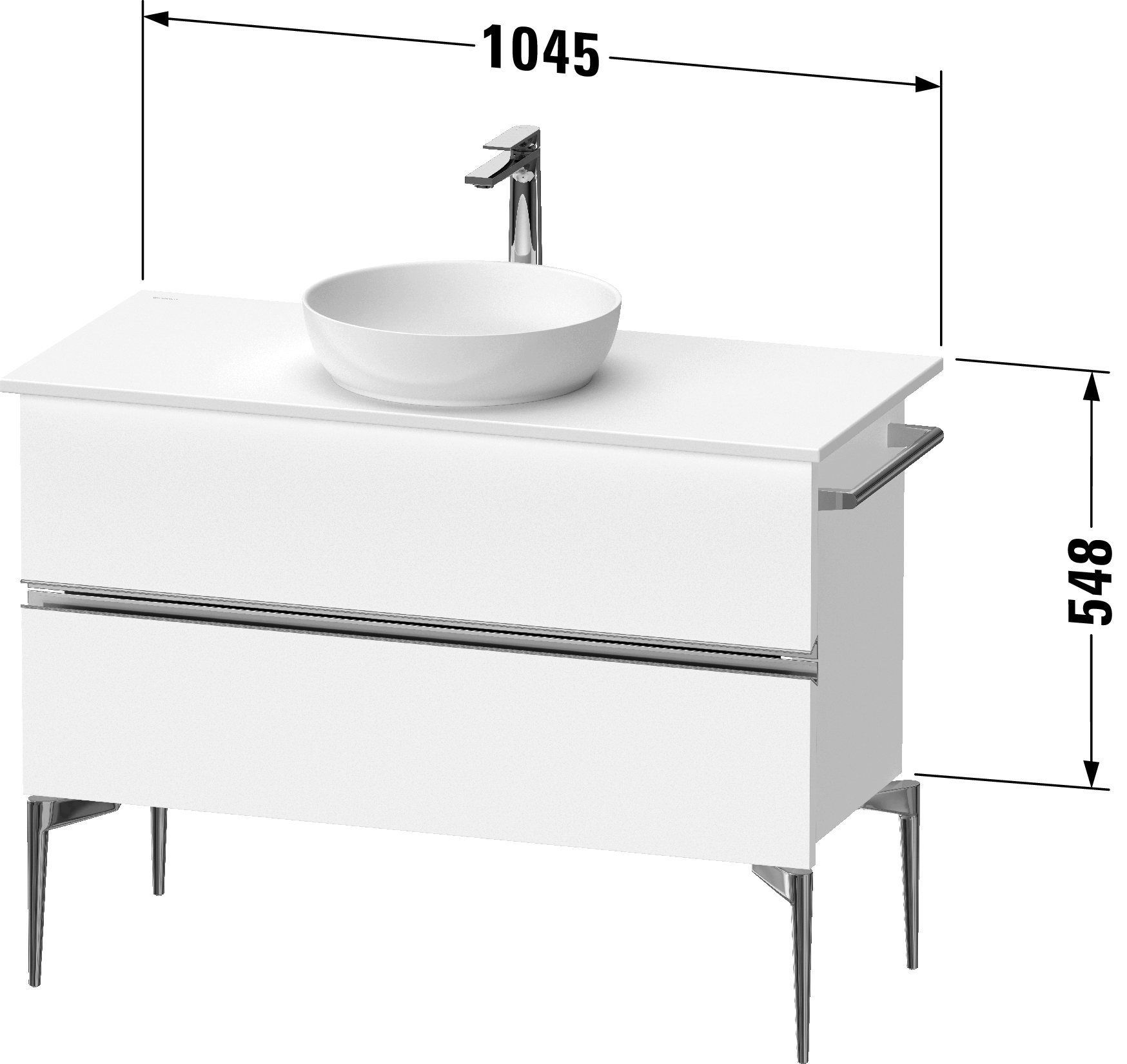 Console vanity unit floorstanding, SV4659