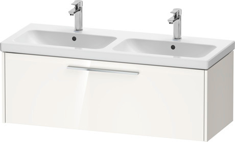 Vanity unit wall-mounted, DC4669010220000 White High Gloss, HPL, Handle Chrome