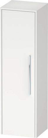 Semi-tall cabinet, DC1338L10180000 Hinge position: Left, White Matt, Decor, Handle Chrome