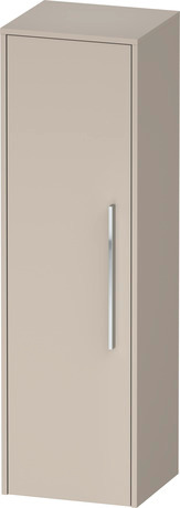 Semi-tall cabinet, DC1338L10910000 Hinge position: Left, taupe Matt, Decor, Handle Chrome