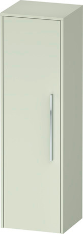 Semi-tall cabinet, DC1338L10HH0000 Hinge position: Left, Pale Green Matt, Decor, Handle Chrome