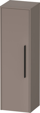 Semi-tall cabinet, DC1338LBD430000 Hinge position: Left, Basalte Matt, Decor, Handle Diamond black