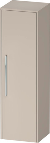 Semi-tall cabinet, DC1338R10910000 Hinge position: Right, taupe Matt, Decor, Handle Chrome