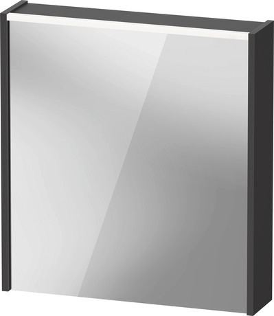 Mirror cabinet, DC7105L49491000 Graphite, Hinge position: Left, Body material: Highly compressed three-layer chipboard, plug socket type: E