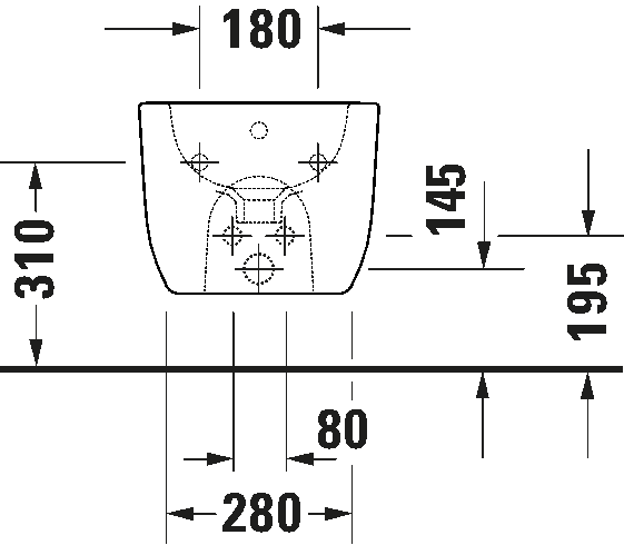 Veggmontert bidet, 272115