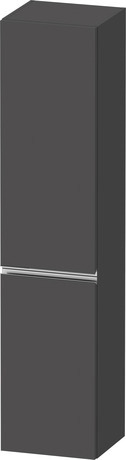 Tall cabinet, SV1370L10490000 Hinge position: Left, Graphite Matt, Decor, Handle Chrome