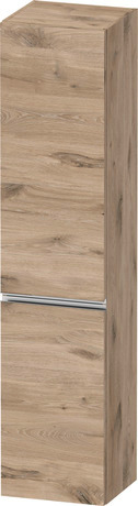 Tall cabinet, SV1370L10550000 Hinge position: Left, Marbled Oak Matt, Decor, Handle Chrome