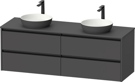 Console vanity unit wall-mounted, SV6979B49490000 Graphite Matt, Decor