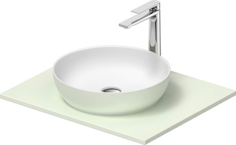 Washbasin with console, 268000FH00 Interior colour White Satin Matt/Exterior colour Pale Green Matt, Round, Number of basins: 1, Number of washing areas: 1