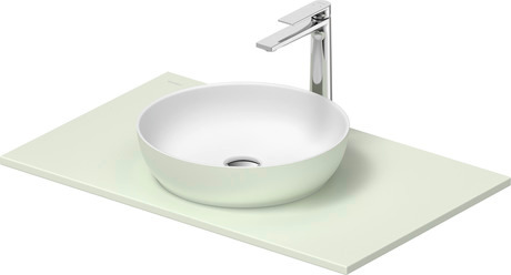 Washbasin with console, 268001FH00 Interior colour White Satin Matt/Exterior colour Pale Green Matt, Round, Number of basins: 1, Number of washing areas: 1