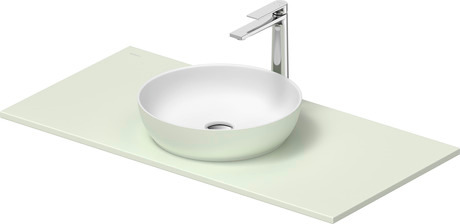 Washbasin with console, 268002FH00 Interior colour White Satin Matt/Exterior colour Pale Green Matt, Round, Number of basins: 1, Number of washing areas: 1
