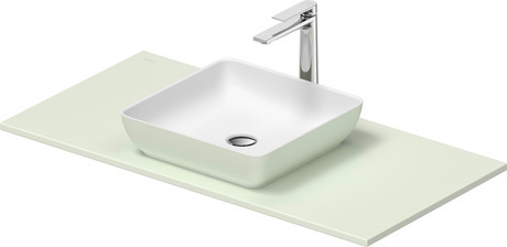 Washbasin with console, 268008FH00 Interior colour White Satin Matt/Exterior colour Pale Green Matt, Square, Number of basins: 1, Number of washing areas: 1