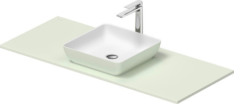 Washbasin with console, 268009FH00 Interior colour White Satin Matt/Exterior colour Pale Green Matt, Square, Number of basins: 1, Number of washing areas: 1