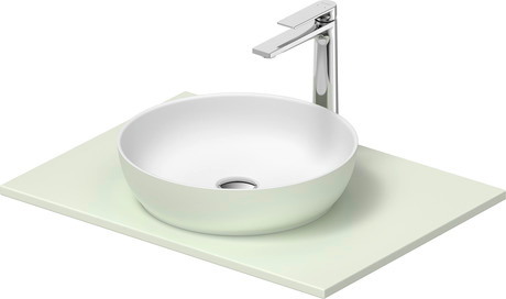 Washbasin with console, 268012FH00 Interior colour White Satin Matt/Exterior colour Pale Green Matt, Round, Number of basins: 1, Number of washing areas: 1