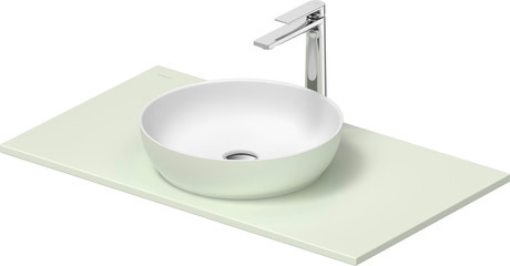 Washbasin with console, 268013FH00 Interior colour White Satin Matt/Exterior colour Pale Green Matt, Round, Number of basins: 1, Number of washing areas: 1