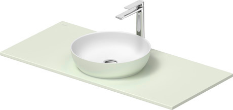 Washbasin with console, 268014FH00 Interior colour White Satin Matt/Exterior colour Pale Green Matt, Round, Number of basins: 1, Number of washing areas: 1