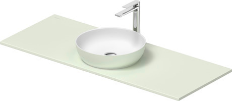 Washbasin with console, 268015FH00 Interior colour White Satin Matt/Exterior colour Pale Green Matt, Round, Number of basins: 1, Number of washing areas: 1