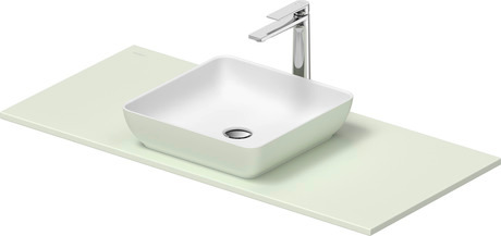 Washbasin with console, 268019FH00 Interior colour White Satin Matt/Exterior colour Pale Green Matt, Square, Number of basins: 1, Number of washing areas: 1