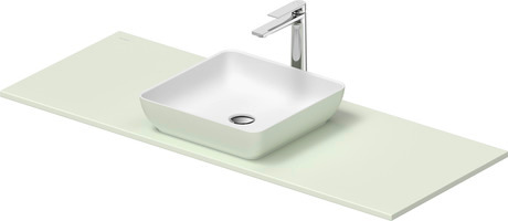 Washbasin with console, 268020FH00 Interior colour White Satin Matt/Exterior colour Pale Green Matt, Square, Number of basins: 1, Number of washing areas: 1