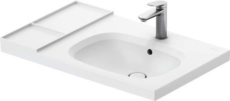 Washbasin, 239480AC00 White Satin Matt, Number of washing areas: 1 Middle