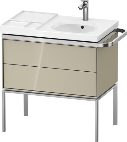 Vanity unit floorstanding, AU45750H3H30000 taupe High Gloss, Lacquer