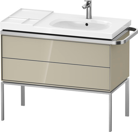 Vanity unit floorstanding, AU45770H3H30000 taupe High Gloss, Lacquer