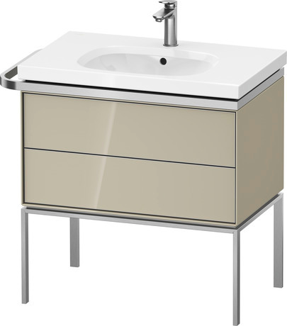 Vanity unit floorstanding, AU45720H3H30000 taupe High Gloss, Lacquer