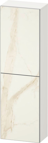 Semi-tall cabinet, AU1343R66840000 Hinge position: Right, Front: Marbel structure Matt, Marbel Structure, Corpus: White Super Matt, Decor