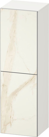 Semi-tall cabinet, AU1344R66840000 Hinge position: Right, Front: Marbel structure Matt, Marbel Structure, Corpus: White Super Matt, Decor
