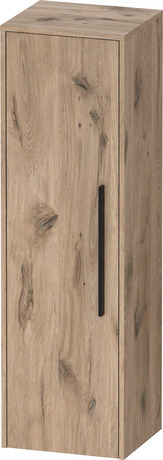 Semi-tall cabinet, DC1338LBD550000 Hinge position: Left, Marbled Oak Matt, Decor, Handle Diamond black