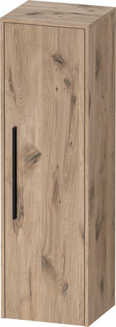 Semi-tall cabinet, DC1338RBD550000 Hinge position: Right, Marbled Oak Matt, Decor, Handle Diamond black