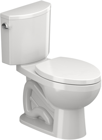 Two Piece Toilet PRO Series, D4040300 Toilet Bowl: 2034010000, Finish White High Gloss, Siphonic, Flushing rim: Open, Outlet: Open, Flush water quantity: 1.28 gal, Toilet Tank: 09502000U3, WaterSense: Yes, cUPC listed: Yes, cC/IAPMO®: No