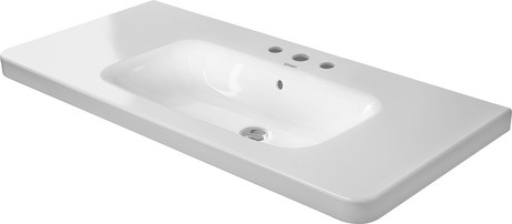 Wall Mounted Sink, 2320100030 White High Gloss, Number of basins: 1 Middle, Number of faucet holes: 3 Middle, Overflow: Yes, Soap dispenser position: Left, cUPC listed: No