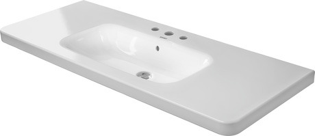 Wall Mounted Sink, 2320120030 White High Gloss, Number of basins: 1 Middle, Number of faucet holes: 3 Middle, Overflow: Yes, Soap dispenser position: Left, cUPC listed: No