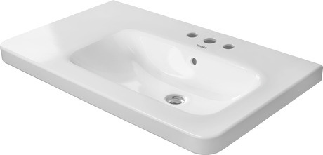 Wall Mounted Sink, 2326800030 White High Gloss, Rectangular, Number of basins: 1 Right, Number of faucet holes: 3 Middle, Overflow: Yes, Soap dispenser position: Left, cUPC listed: No