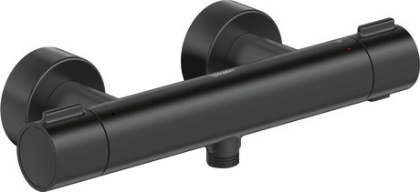 Thermostatic shower mixer for exposed installation, WA4220000A46 Asian markets only, Black Matt