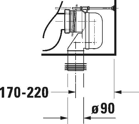 Stand WC Kombination für Dusch-WC Sitz, 215659