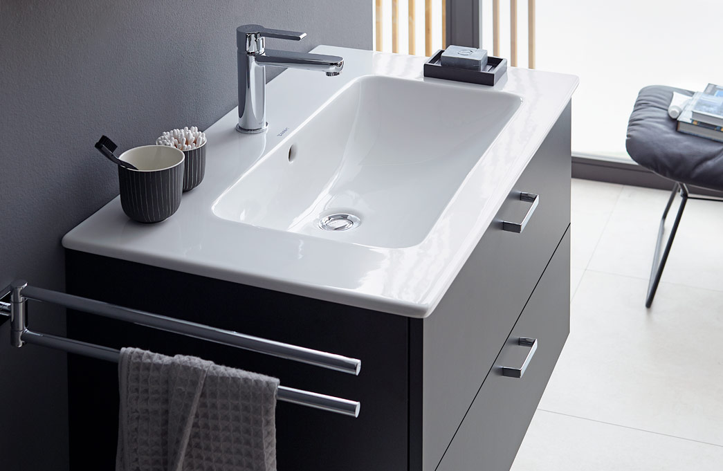 Xbase built-in washbasin with vanity unit
